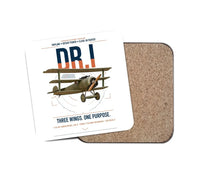 Thumbnail for Fokker Dr.I design on white 1 piece coaster