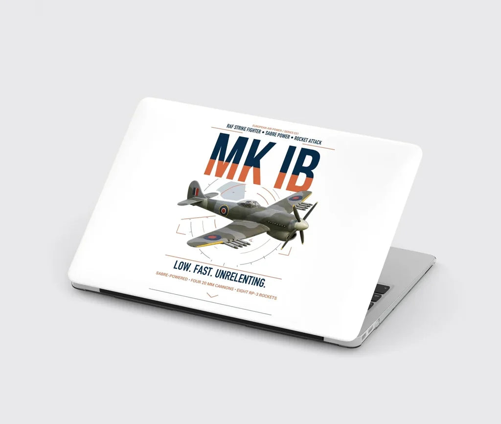 Hawker Typhoon Mk IB design on white MacBook case