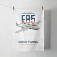 Thumbnail for de Havilland Vampire FB5 design on white towel