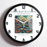Thumbnail for UBON RATCHATHANI - Poster - Wall Clock Framed - White