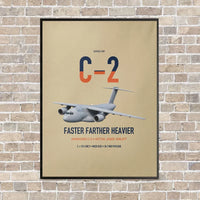 Thumbnail for Kawasaki C-2 vertical canvas print - framed - beige background
