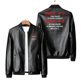 Rule 1 - Pilot is Always Correct PU Leather Jackets