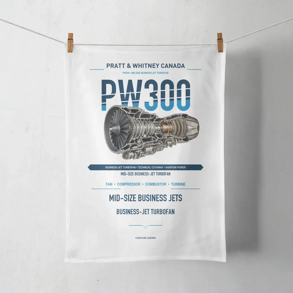 PW300 design on white towel