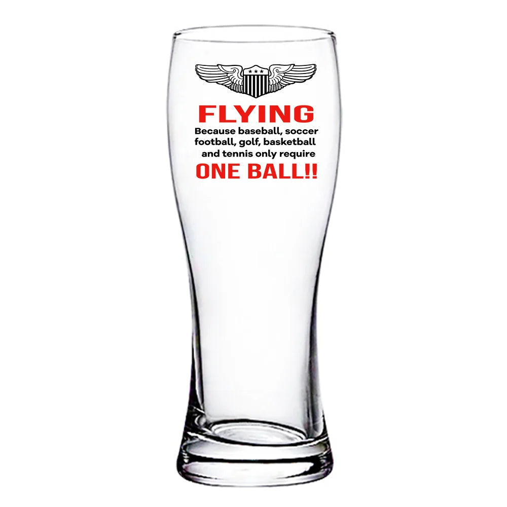 Customisable Flying One Ball Beer Glass - view 2