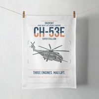 Thumbnail for Sikorsky CH-53E Super Stallion design on white towel