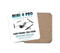 Thumbnail for DJI Mini 4 Pro design on white 1 piece coaster