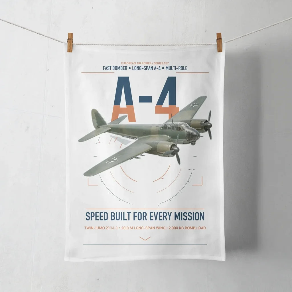 Junkers Ju 88A-4 design on white towel