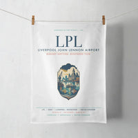 Thumbnail for Liverpool John Lennon Airport (LPL) design on white towel
