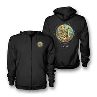 Thumbnail for AKTAU - Badge - Zipped Hoodie - Black