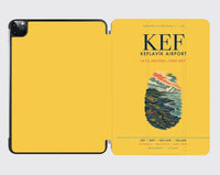 Thumbnail for Keflavík Airport (KEF) design on yellow ipad tablet case