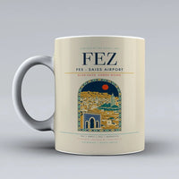 Thumbnail for - Saiss Airport FEZ Mug design on beige fes