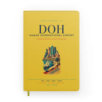 Thumbnail for Doha Hamad International Airport (DOH) design on yellow notebook