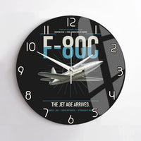 Thumbnail for F-80C Shooting Star design on black no frame wall clock