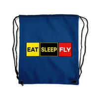 Thumbnail for Eat Sleep Fly Drawstring Bag - view 2