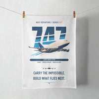 Thumbnail for Boeing 747-400 Dreamlifter design on white towel