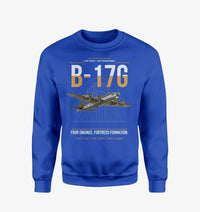 Thumbnail for B-17G Flying Fortress design on blue sweatshirt