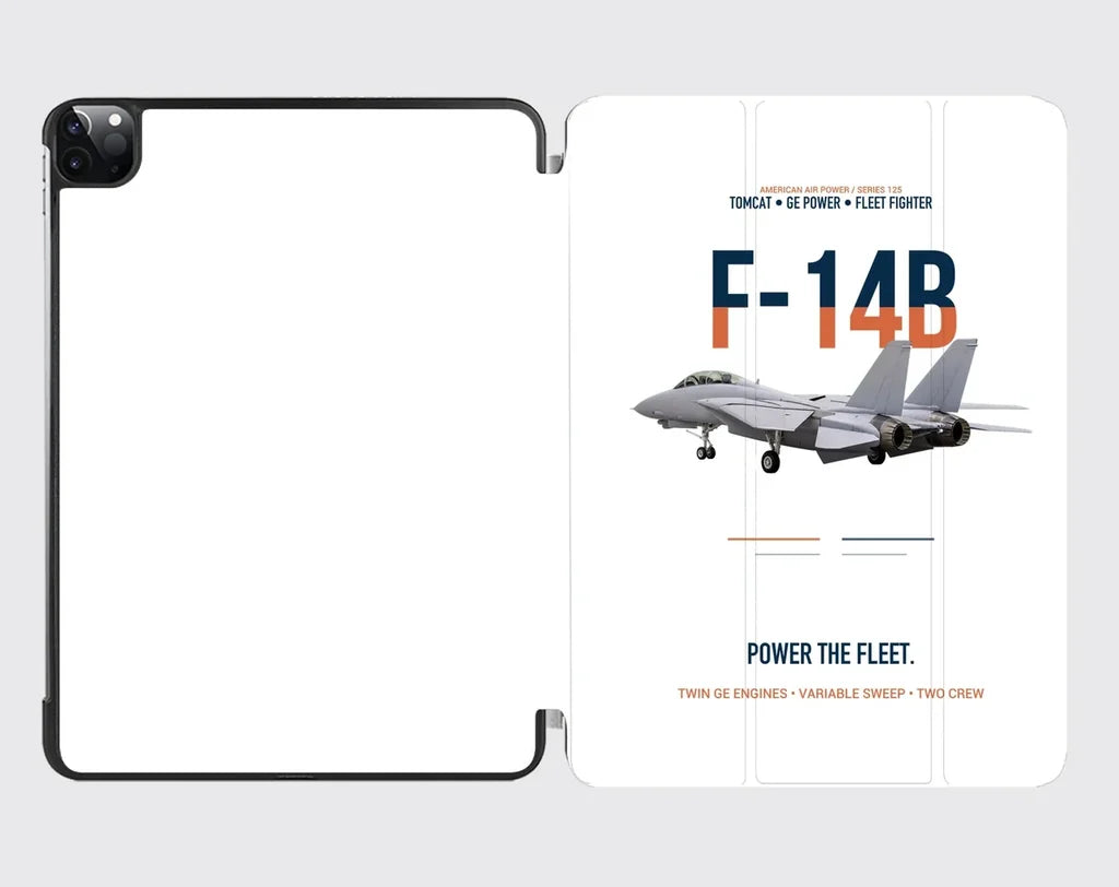 F-14B Tomcat Power The Fleet design on white ipad tablet case