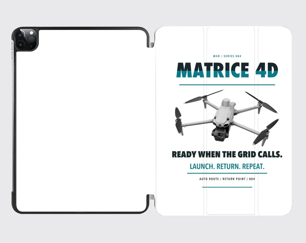 DJI Matrice 4D design on white ipad tablet case