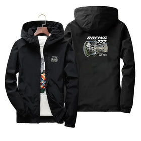 Boeing 777 & GE90 Engine Designed Thin Windbreaker Jackets