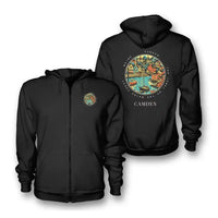 Thumbnail for CAMDEN - Badge - Zipped Hoodie - Black