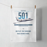 Thumbnail for Cessna 501 Citation I SP design on white towel