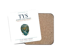 Thumbnail for McGhee Tyson Airport Knoxville (TYS) design on white 1 piece coaster