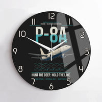 Thumbnail for P-8A Poseidon design on black no frame wall clock