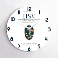 Thumbnail for Huntsville International Airport (HSV) design on white no frame wall clock