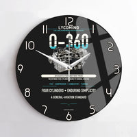 Thumbnail for O-360 design on black no frame wall clock
