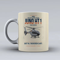 Thumbnail for Airbus H135 Juno HT1 design on beige ceramic mug, double-side print