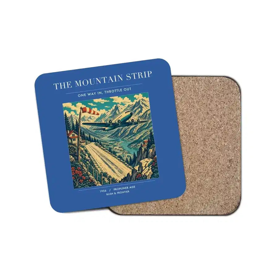 The Mountain Strip - Designed Coasters design on blue 1-piece