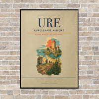 Thumbnail for Kuressaare Airport URE vertical canvas print - framed - beige background