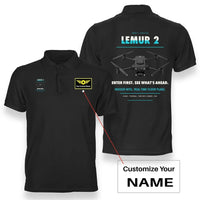 Thumbnail for BRINC LEMUR 2 design on black polo with custom name badge