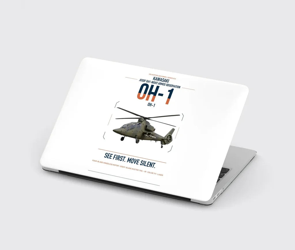 Kawasaki OH-1 design on white MacBook case