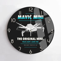 Thumbnail for DJI Mavic Mini design on black no frame wall clock