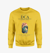 Thumbnail for Ronald Reagan Washington National Airport (DCA) design on yellow sweatshirt