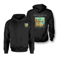 Thumbnail for VIRGINIA BEACH - Poster - Double-Side Hoodie - Black