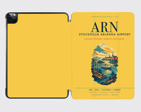 Thumbnail for Stockholm Arlanda Airport (ARN) design on yellow ipad tablet case