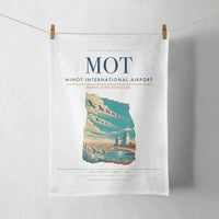 Thumbnail for Minot International Airport (MOT) design on white towel