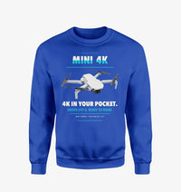 Thumbnail for DJI Mini 4K design on blue sweatshirt