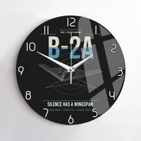 Thumbnail for B-2A Spirit design on black no frame wall clock