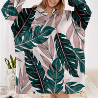 Thumbnail for Seamless Palm Leafs Hoodie - view 2