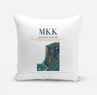 Thumbnail for Molokai Airport (MKK) design on white pillow