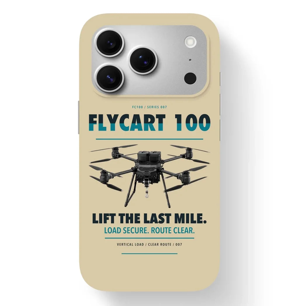 DJI FlyCart 100 Case design on beige iphone case