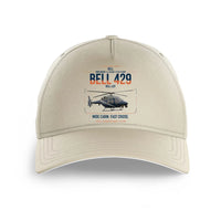 Thumbnail for Bell 429 design on beige printed hat