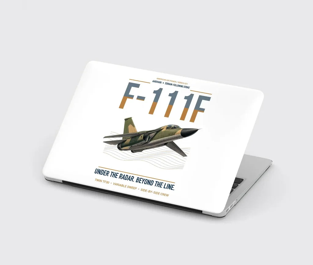 F-111F Aardvark design on white MacBook case