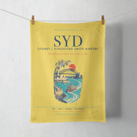 Thumbnail for Sydney Kingsford Smith Airport (SYD) design on yellow towel