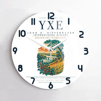 Thumbnail for Saskatoon John G. Diefenbaker International Airport (YXE) design on white no frame wall clock
