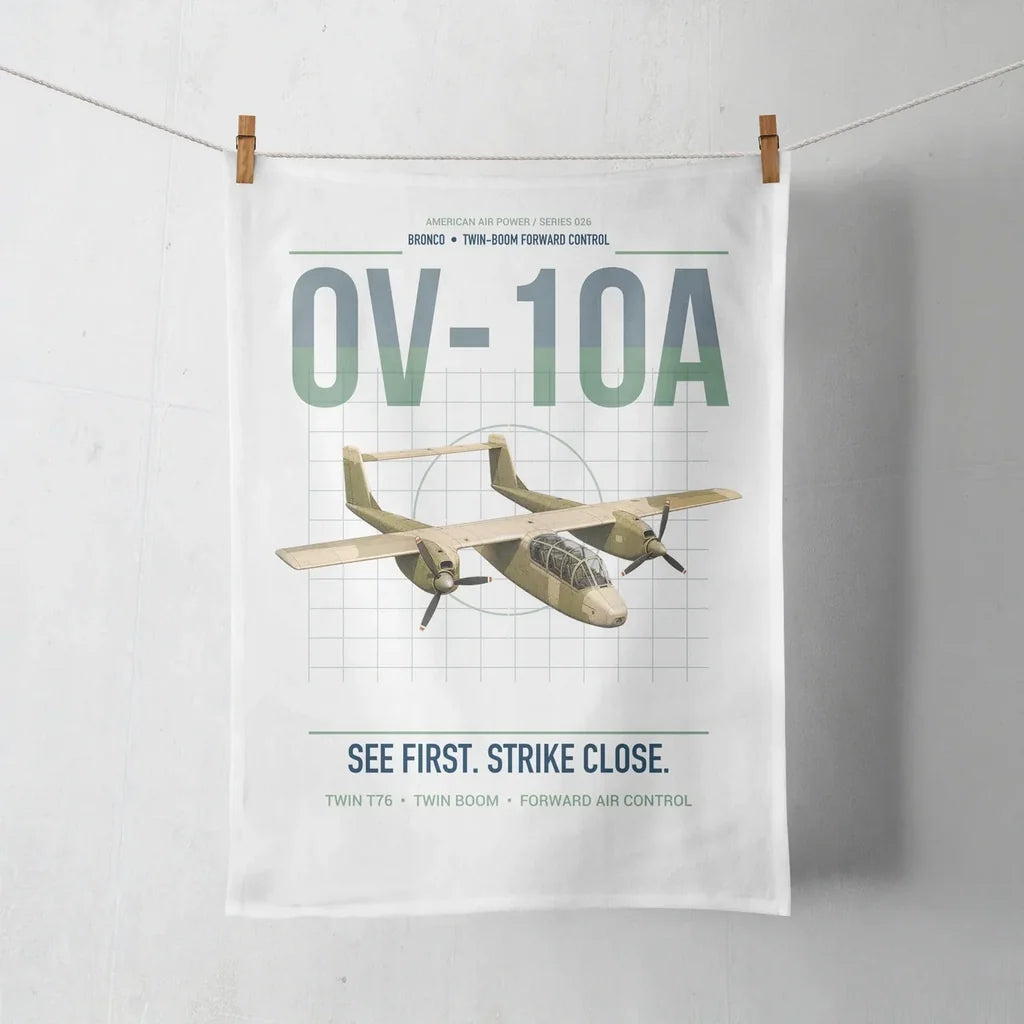 OV-10A Bronco design on white towel