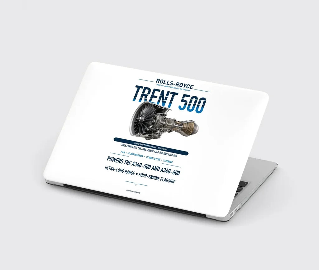 TRENT 500 design on white MacBook case